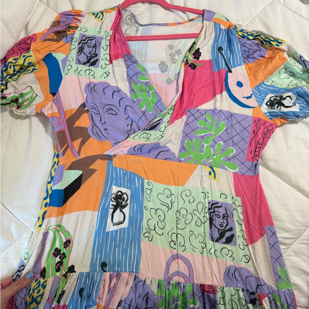 Never Fully Dressed Printed Dress - Size 14